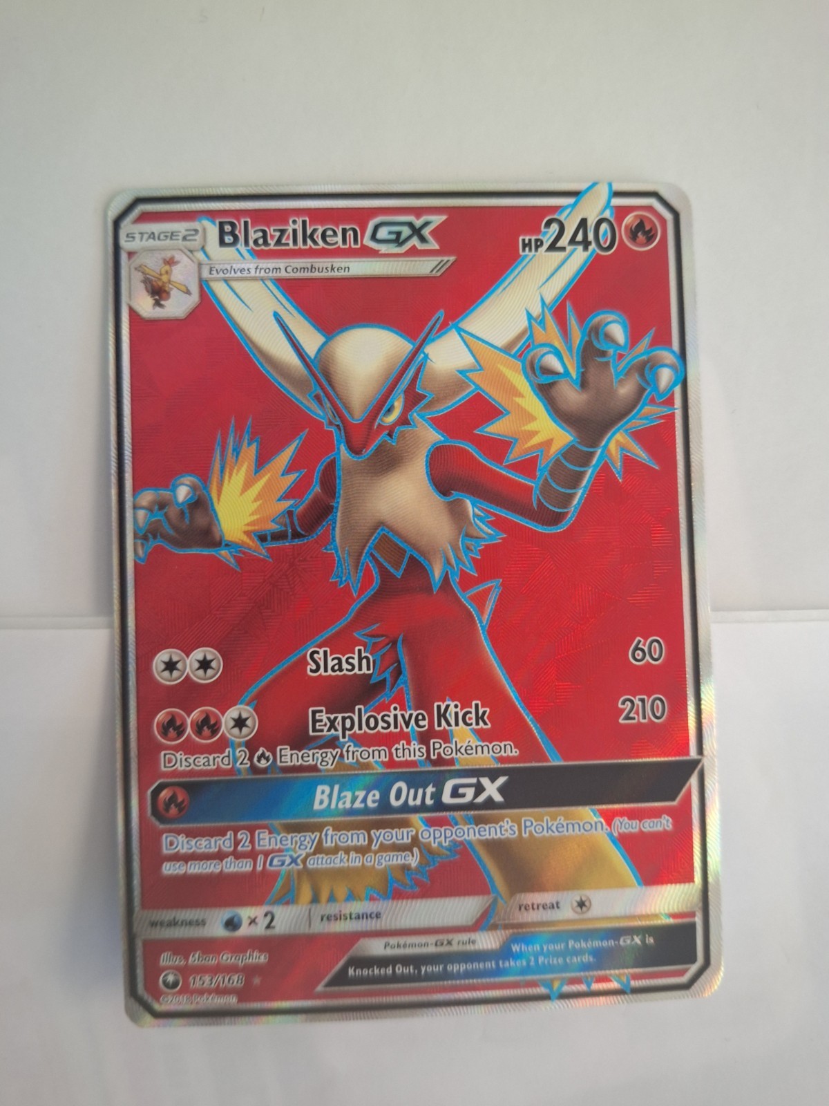 The Pokemon Company SM Celestial Storm Blaziken GX 153/168 UR Full Art Holo EN