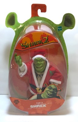 VINTAGE SHREK 2 SANTA SHREK ACTION FIGURE MINT IN PACKAGE HASBRO