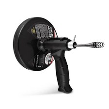 15 Ft. Drum Auger Steel Plumbing Drain Snake with Drain Cleaning Cable