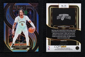 2024 Panini Select Premier Level Light Blue Prizm /299 Stephon Castle Rookie RC