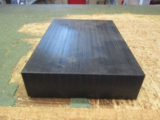 1 Kunststoff Platte 205mm x 140mm x 40 mm POM C schwarz NeuF