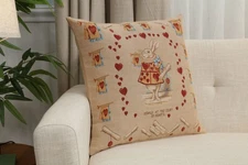 Throw Pillow Cover – Alice in Wonderland Heart Rabbit - Cushion Cover 19x19 in