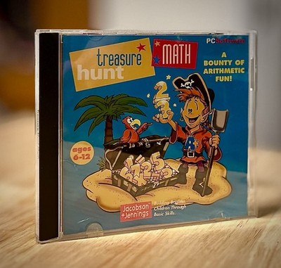 Treasure Hunt Math. A Bounty Of Arithmetic FUN! PC CD-ROM DOS WIN 3  Education