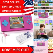 3.2-Inch Handheld Game Console with 300 Retro Games - Perfect Kid Gift in Blu...