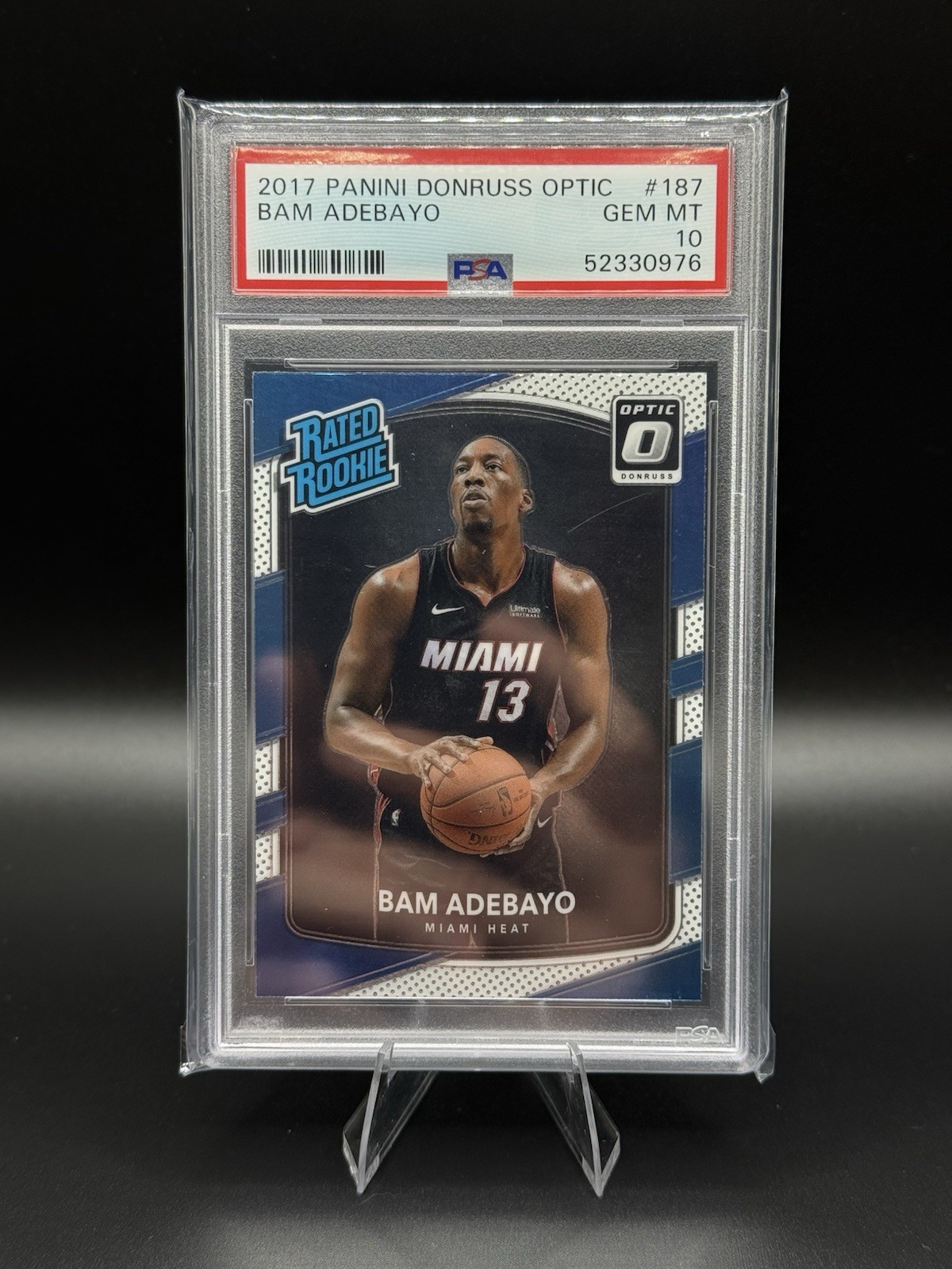 2017-18 Panini Donruss Optic Bam Adebayo Rated Rookie #187 PSA 10 Miami Heat