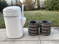 LitterLocker Katzenstreu Entsorgungseimer Weiß mit Schaufel + Nachfüllkassetten