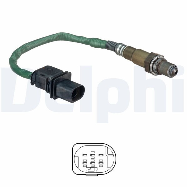 Delphi Lambdasonde Sensor Abgassteuerung ES20551-12B1 FüR Smart Mercedes Forfour-image