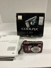 Nikon Red Coolpix L20 10 Megapixels 3.6X Zoom Digital Camera