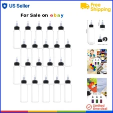 Plastic Squeeze Bottles 2oz 20 Pack Reusable Leak-Proof Travel Storage