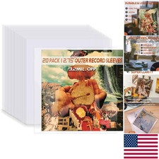 Clear Vinyl Record Sleeves, 20 Count, Perfect for Album Preservation