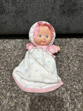 Vintage Puffalump Kids Kidz Baby Doll Fisher Price Newborn 12" Pink Blue