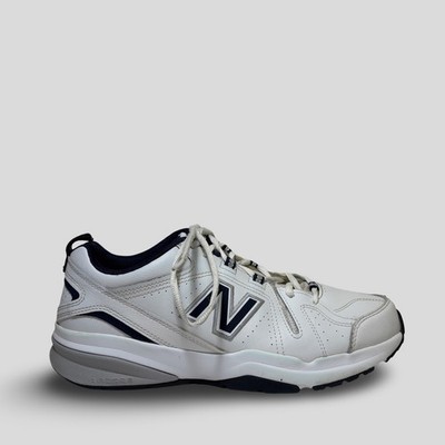 Size 10.5 - New Balance 608 V5 Men s Trainer Shoes White/Navy Athletic Comfort