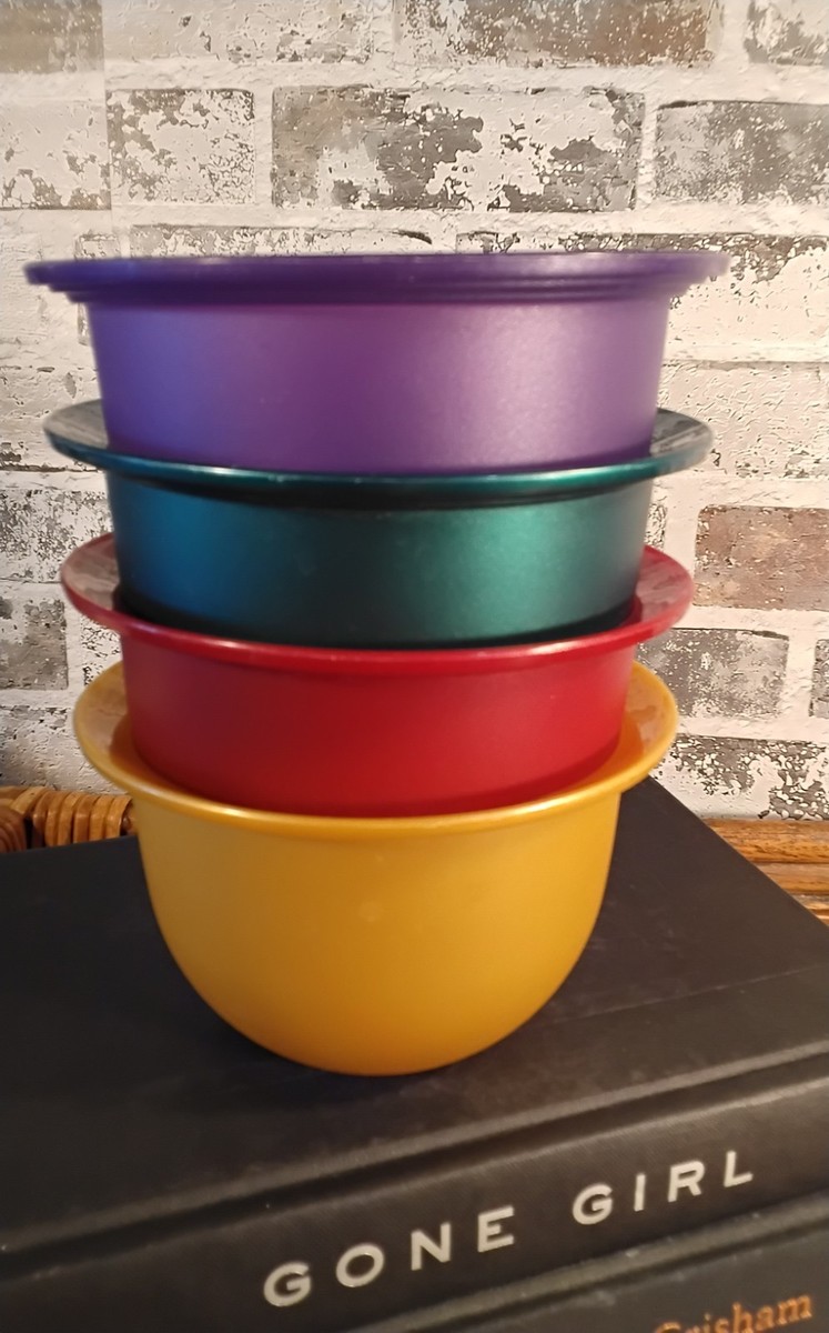 Vintage Tupperware Impressions Jewel Tone Small Bowls (No Lids