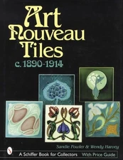 Vintage Art Nouveau Pottery Tile Reference 19 Makers w Minton, Meakin & Others