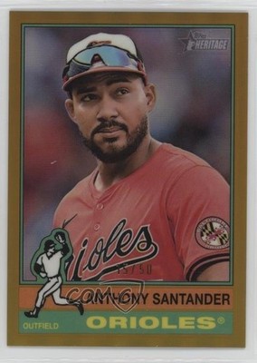 2025 Topps Heritage Chrome Gold Border 15/50 Anthony Santander #321 11xg