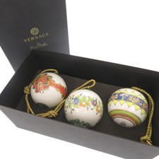 Versace by Rosenthal Weihnachtsschmuck 3 tlg Porzellankugel Medusa Russian Dream