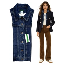 Dickey Compatible with VERONICA BEARD Blazer Denim Jacket Accessory Blue