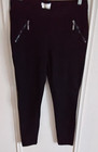 Matty M Women's Pull-on Stretch Pants Black Faux Front Zip. Back Pockets  Size S — photo 1