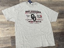 1990's OKLAHOMA SOONERS - Champs Sports Vintage Gray Graffiiti Shirt SIZE XL NEW
