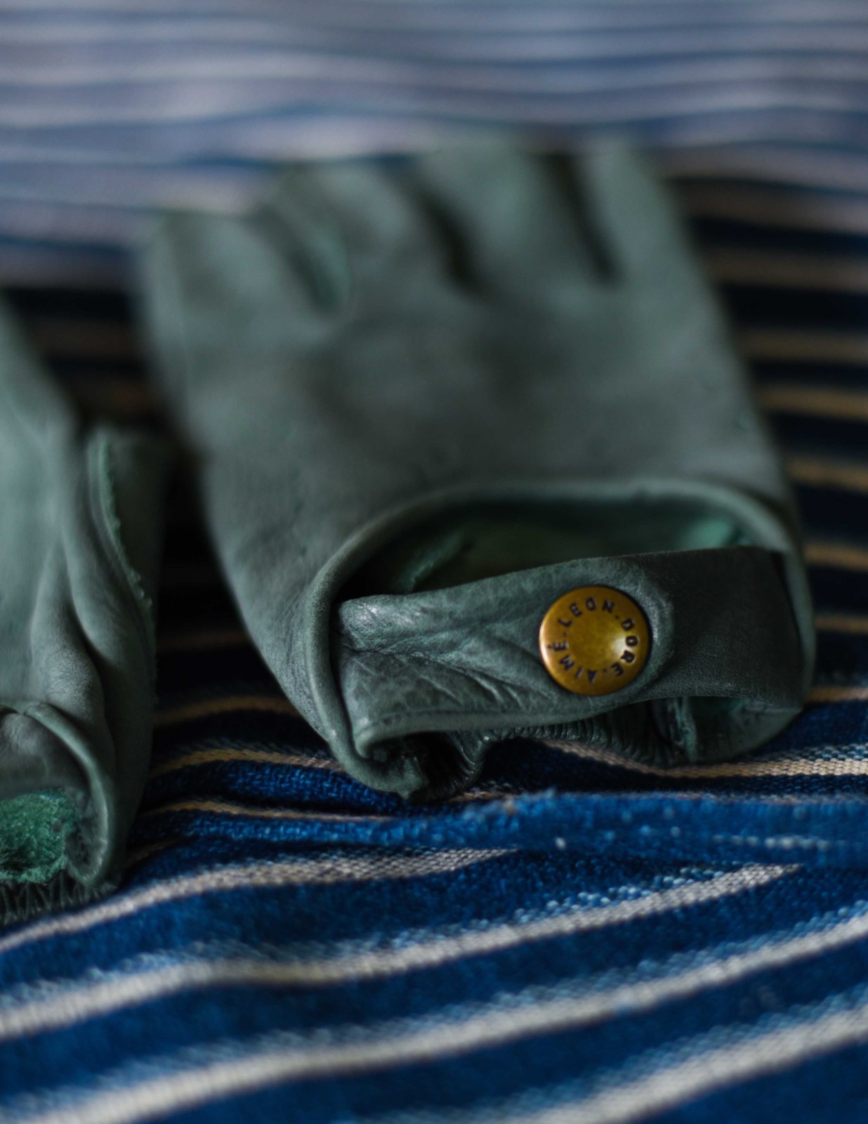 Aime Leon Dore Driving Gloves - M Medium - British Racing Green - FW20 - RARE image 2