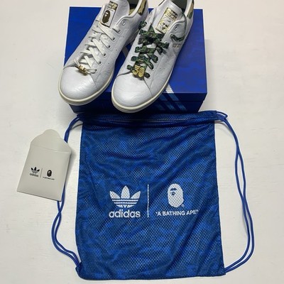 New Adidas BAPE x Stan Smith 30th Anniversary Men's Size 10.5 IG1115 Limited