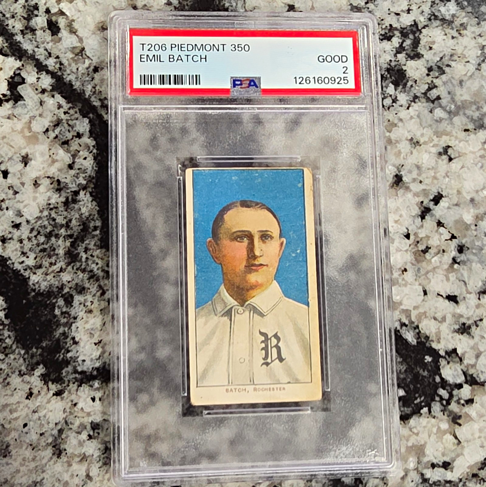 1909-1911 T206 Piedmont 350 Emil Batch Tobacco PSA 2 Vintage Baseball Card