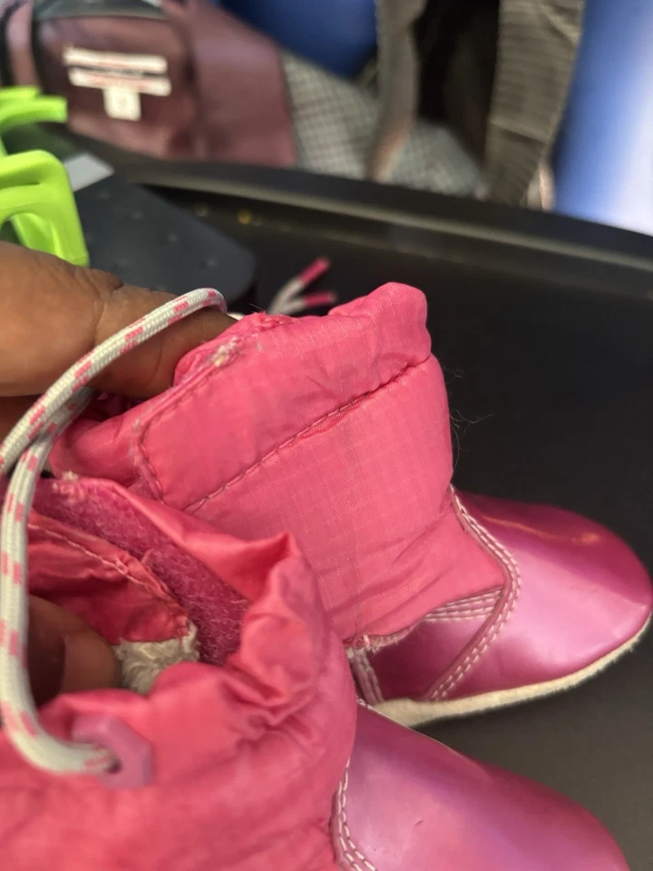 Bebé Timberland Botas Cuna Zapatos Rosa Talla 1c  Foto 3 de 4