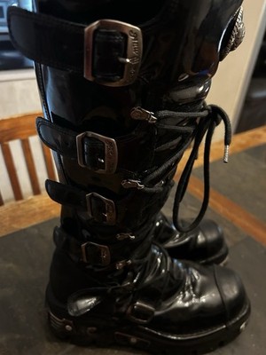 Rock’n Roll Party RRP-2.0　Boot-Leg RARE Vintage 90s New Rock Reactor Boots Knee High Goth EU 45c US