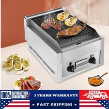 New Commercial Countertop Char Broiler Grill 2 Burner Gas & Propane Charbroiler