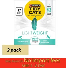 Purina Tidy Cats Lightweight Free  Clean Cat Litter 2 Pack 17lb Each ... a19.5