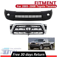 Front Bumper Cover Grille Set For 2005-2008 Toyota Tacoma Base