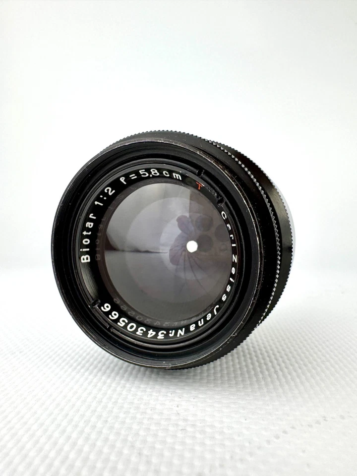 Lens Carl Zeiss Jena Biotar 5,8cm f/2 Red T Mount for camera EXARTA Germany - Image 4 of 4
