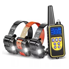 3 Dogs Training Collar 3000 FT Rechargeable Remote Shock PET Waterproof Trainer