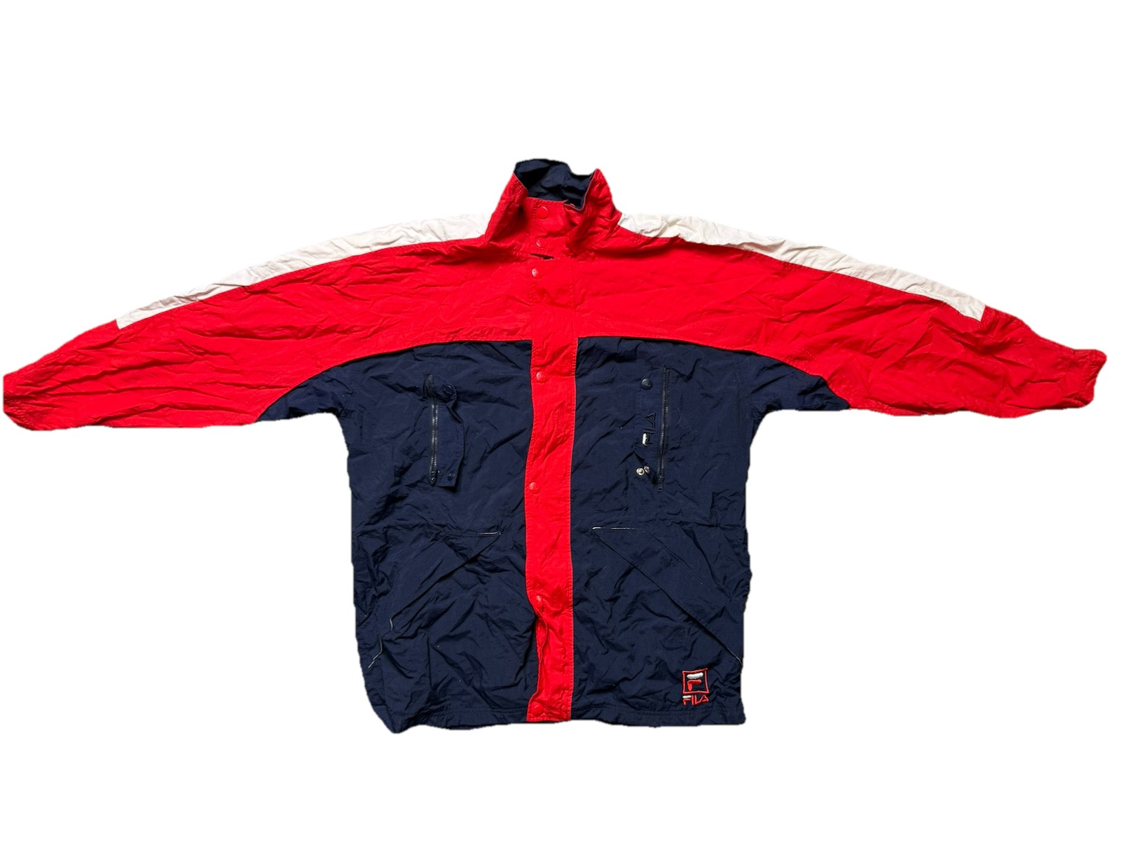 Giacca a vento vintage Fila Tupac Grant Hill anni 90 Y2K giacca parka giacca grande