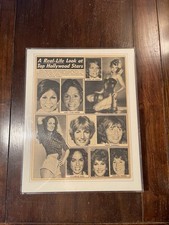 Vintage Framed Hollywood Stars Newspaper Mary Tyler Moore Cathy Crosby