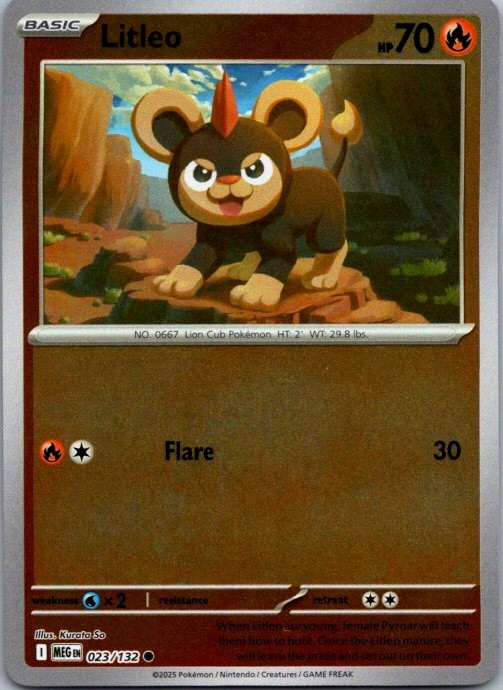 Litleo - ME01: Mega Evolution 023/132 NM Reverse Holo