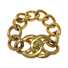 Chanel Vintage Turnlock Bracelet Women Gold One Size
