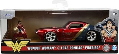 Jada Toys Die Cast Wonder Woman und 1972 Pontiac Firebird + Figur 1:32 Neu/OVP