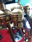 PAIR OF BRASS AND ENAMEL ANTIQUE 1920S LAMPS W/BENJAMIN SOCKETS PARTS OR REPAIR  — photo 7