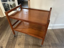 Vintage Teak Trolley Bar cocktail drinks Cart On Casters From The 1960s