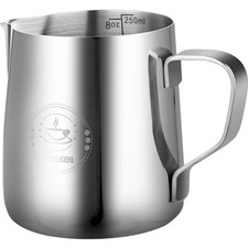 Stainless Steel Milk Frothing Pitcher 250ml E...