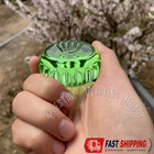 Rolex Triplock Italian Green Glass' Paperweight Green" Crystal Moon Cake Salvia. — photo 1