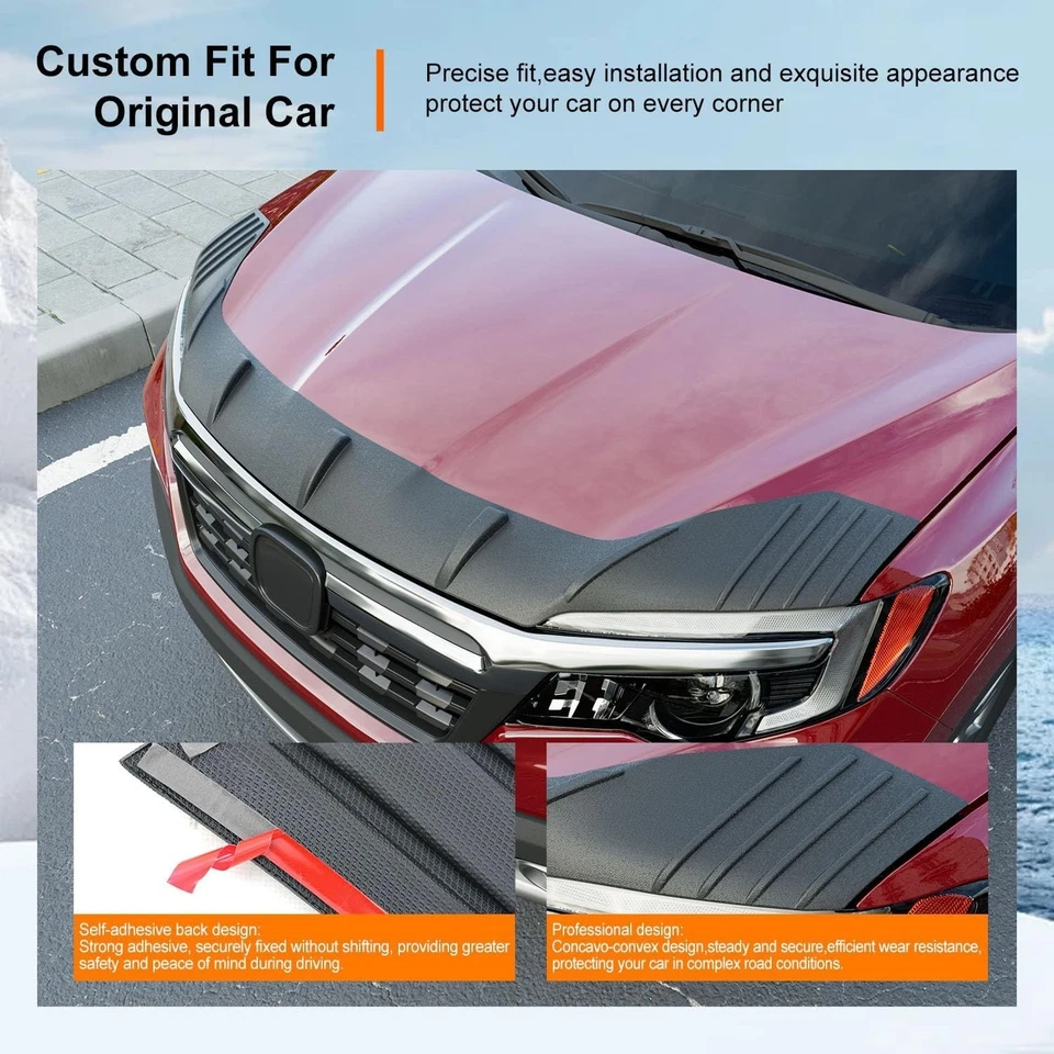 For 2017-2020 Honda Ridgeline 2016-2022 Pilot Hood Deflector Hood Protector Foto 2 de 4