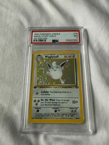 1999 POKEMON JUNGLE WIGGLYTUFF-HOLO #16 1ST EDITION PSA 7