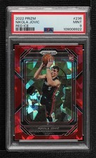 2022-23 Panini Prizm Red Ice Prizm Nikola Jovic #236 PSA 9 MINT 14t3