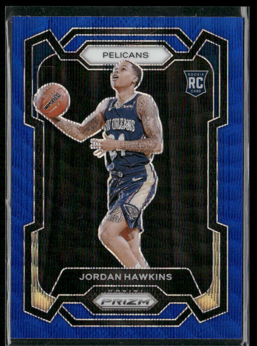 Jordan Hawkins 2023-24 Panini Prizm Blue Wave Rookie #130
