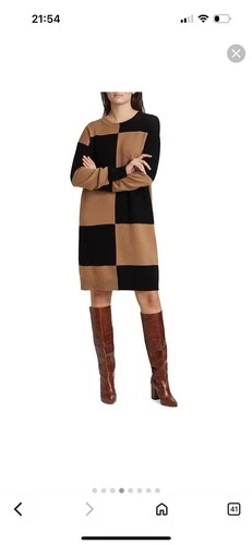 Max Mara Cashmere Blend Dress 12 New No Material Label