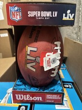 Super Bowl 55 LV Wilson Official NFL Authentic Game Football Tampa Bay Case 6
