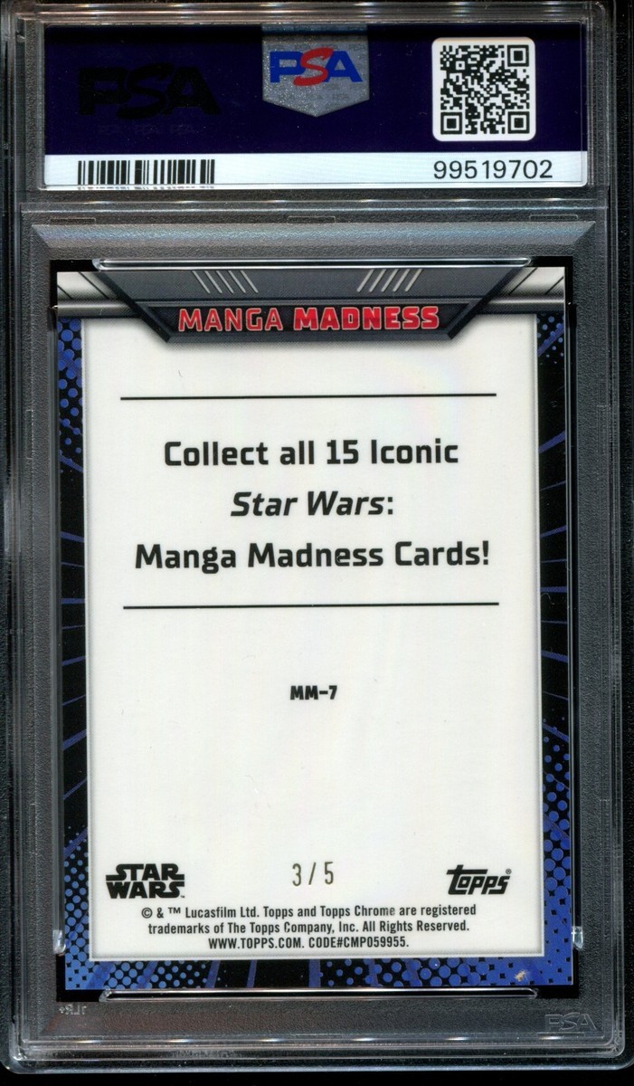 PSA 9 Manga Madness Han Solo Chewbacca /5 Red 2023 Chrome