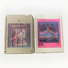 Styx-8 Track Tapes Lot Of 2-Used Rock-Rebuilt...